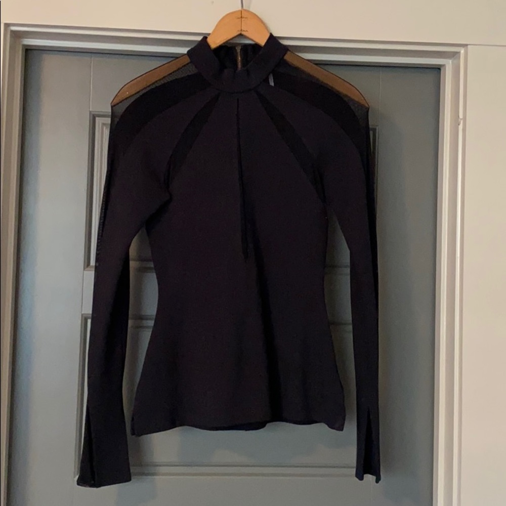 Free people mesh long sleeve top